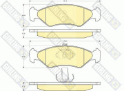 6112212 Sada brzdových destiček, kotoučová brzda GIRLING