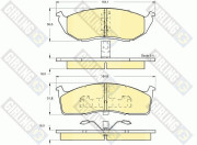 6112443 Sada brzdových destiček, kotoučová brzda GIRLING