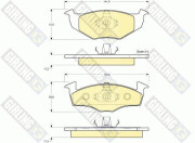 6112742 Sada brzdových destiček, kotoučová brzda GIRLING