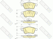 6112822 Sada brzdových destiček, kotoučová brzda GIRLING