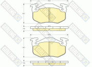 6113053 Sada brzdových destiček, kotoučová brzda GIRLING