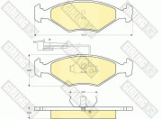 6113472 Sada brzdových destiček, kotoučová brzda GIRLING
