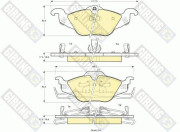 6113512 Sada brzdových destiček, kotoučová brzda GIRLING