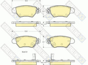 6113524 Sada brzdových destiček, kotoučová brzda GIRLING