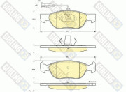 6113642 Sada brzdových destiček, kotoučová brzda GIRLING