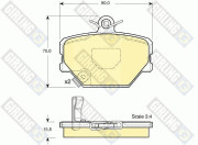 6113654 Sada brzdových destiček, kotoučová brzda GIRLING