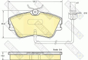 6113671 Sada brzdových destiček, kotoučová brzda GIRLING