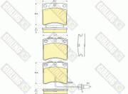 6113681 Sada brzdových destiček, kotoučová brzda GIRLING