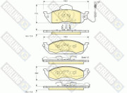 6113785 Sada brzdových destiček, kotoučová brzda GIRLING