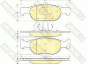 6113822 Sada brzdových destiček, kotoučová brzda GIRLING