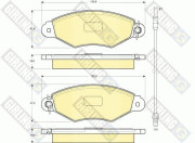 6114024 Sada brzdových destiček, kotoučová brzda GIRLING