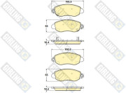 6114244 Sada brzdových destiček, kotoučová brzda GIRLING