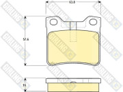 6114322 Sada brzdových destiček, kotoučová brzda GIRLING