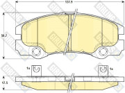 6114369 Sada brzdových destiček, kotoučová brzda GIRLING