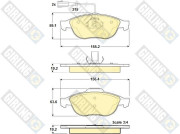 6114412 Sada brzdových destiček, kotoučová brzda GIRLING