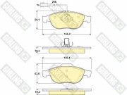 6114442 Sada brzdových destiček, kotoučová brzda GIRLING