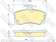 6114461 Sada brzdových destiček, kotoučová brzda GIRLING