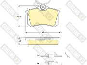 6114581 Sada brzdových destiček, kotoučová brzda GIRLING