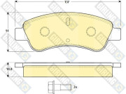 6114634 Sada brzdových destiček, kotoučová brzda GIRLING