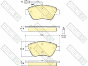 6114824 Sada brzdových destiček, kotoučová brzda GIRLING