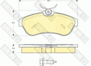 6114961 Sada brzdových destiček, kotoučová brzda GIRLING