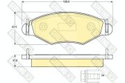 6115004 Sada brzdových destiček, kotoučová brzda GIRLING