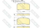 6115069 Sada brzdových destiček, kotoučová brzda GIRLING