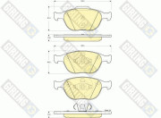 6115322 Sada brzdových destiček, kotoučová brzda GIRLING