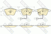 6115542 Sada brzdových destiček, kotoučová brzda GIRLING
