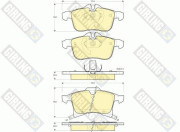 6115622 Sada brzdových destiček, kotoučová brzda GIRLING