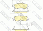6115813 Sada brzdových destiček, kotoučová brzda GIRLING