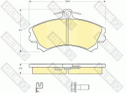6115841 Sada brzdových destiček, kotoučová brzda GIRLING