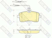 6115941 Sada brzdových destiček, kotoučová brzda GIRLING