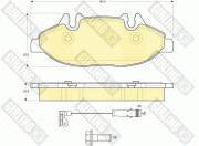 6116004 Sada brzdových destiček, kotoučová brzda GIRLING