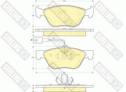 6116022 Sada brzdových destiček, kotoučová brzda GIRLING