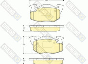 6116154 Sada brzdových destiček, kotoučová brzda GIRLING