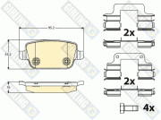 6117081 Sada brzdových destiček, kotoučová brzda GIRLING