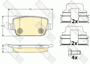 6117321 Sada brzdových destiček, kotoučová brzda GIRLING