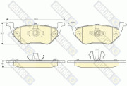 6117542 Sada brzdových destiček, kotoučová brzda GIRLING
