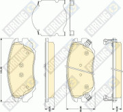 6117829 Sada brzdových destiček, kotoučová brzda GIRLING