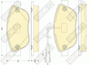 6118294 Sada brzdových destiček, kotoučová brzda GIRLING