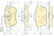 6118802 Sada brzdových destiček, kotoučová brzda GIRLING