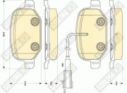 6118811 Sada brzdových destiček, kotoučová brzda GIRLING