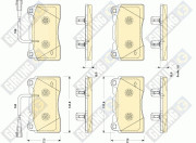 6118889 Sada brzdových destiček, kotoučová brzda GIRLING