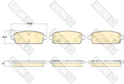 6119272 Sada brzdových destiček, kotoučová brzda GIRLING