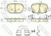 6119501 Sada brzdových destiček, kotoučová brzda GIRLING