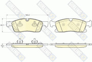 6119552 Sada brzdových destiček, kotoučová brzda GIRLING