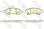 6120056 GIRLING sada brzdových platničiek kotúčovej brzdy 6120056 GIRLING