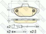 6120411 Sada brzdových destiček, kotoučová brzda GIRLING