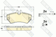 6120764 Sada brzdových destiček, kotoučová brzda GIRLING